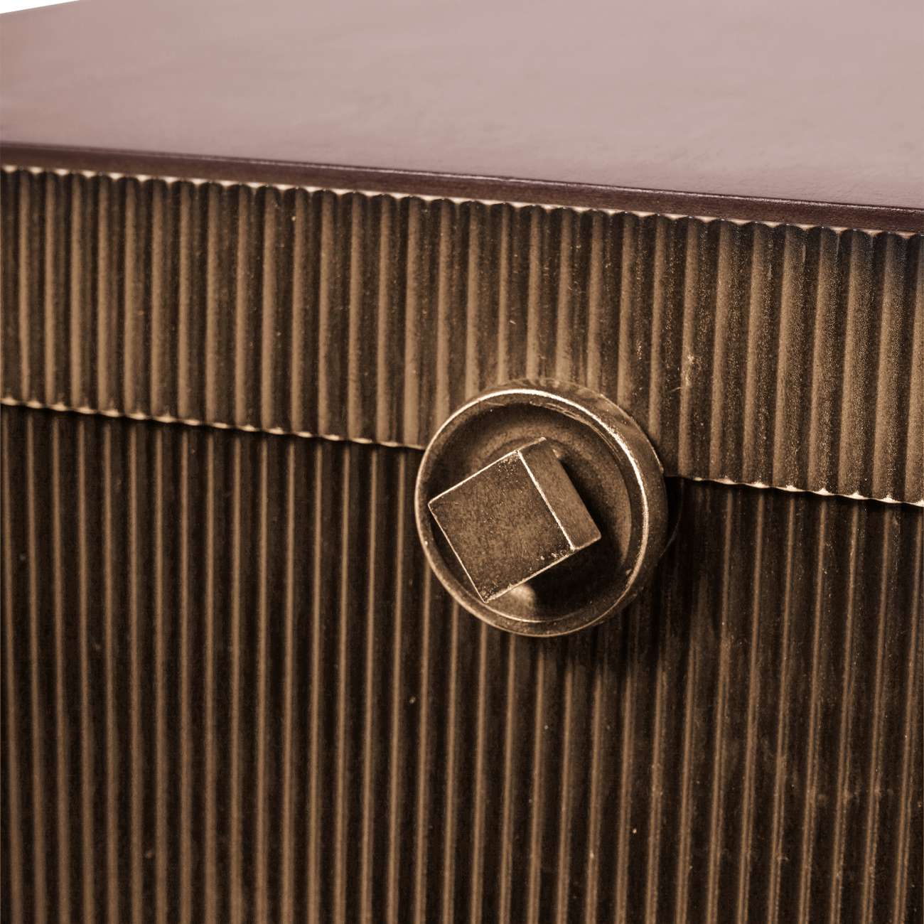 Corrugated Golden lamp Table 56cm