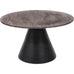 Charcoal Black and Dark Travertine Coffee Table - Size Choice Large & Small | Annie Mo's