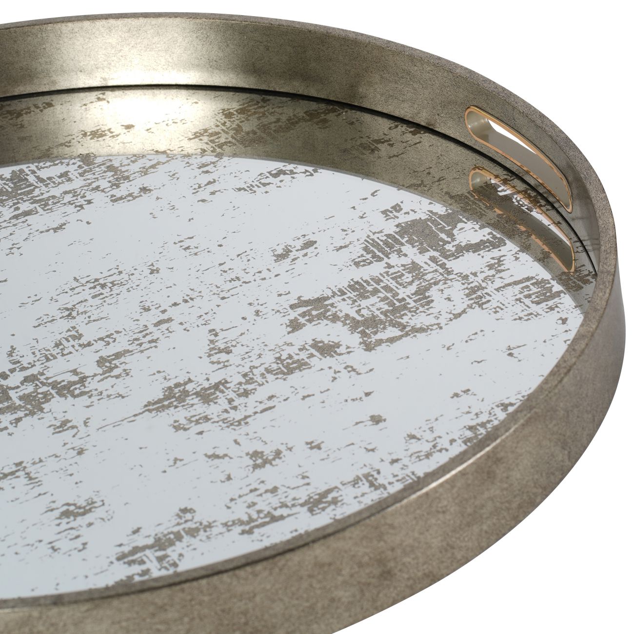 Laura Ashley Silver Set of Two Whinfell Mirrored Trays 45cm