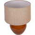Aubrey Terracotta Ceramic Lamp With Hessian Shade 55cm