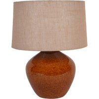 Aubrey Terracotta Ceramic Lamp With Hessian Shade 55cm | Annie Mo's