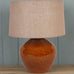 Aubrey Terracotta Ceramic Lamp With Hessian Shade 55cm | Annie Mo's