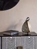 Isosceles Brass Curved Front Mantel Clock Large 36cm