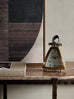 Isosceles Brass Curved Front Mantel Clock Small 18cm