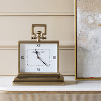 Latham Brass Rectangular Clock Small