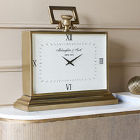 Latham Brass Rectangular Clock Large