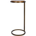 Forest Brown Marble Accent Sofa Table 59cm