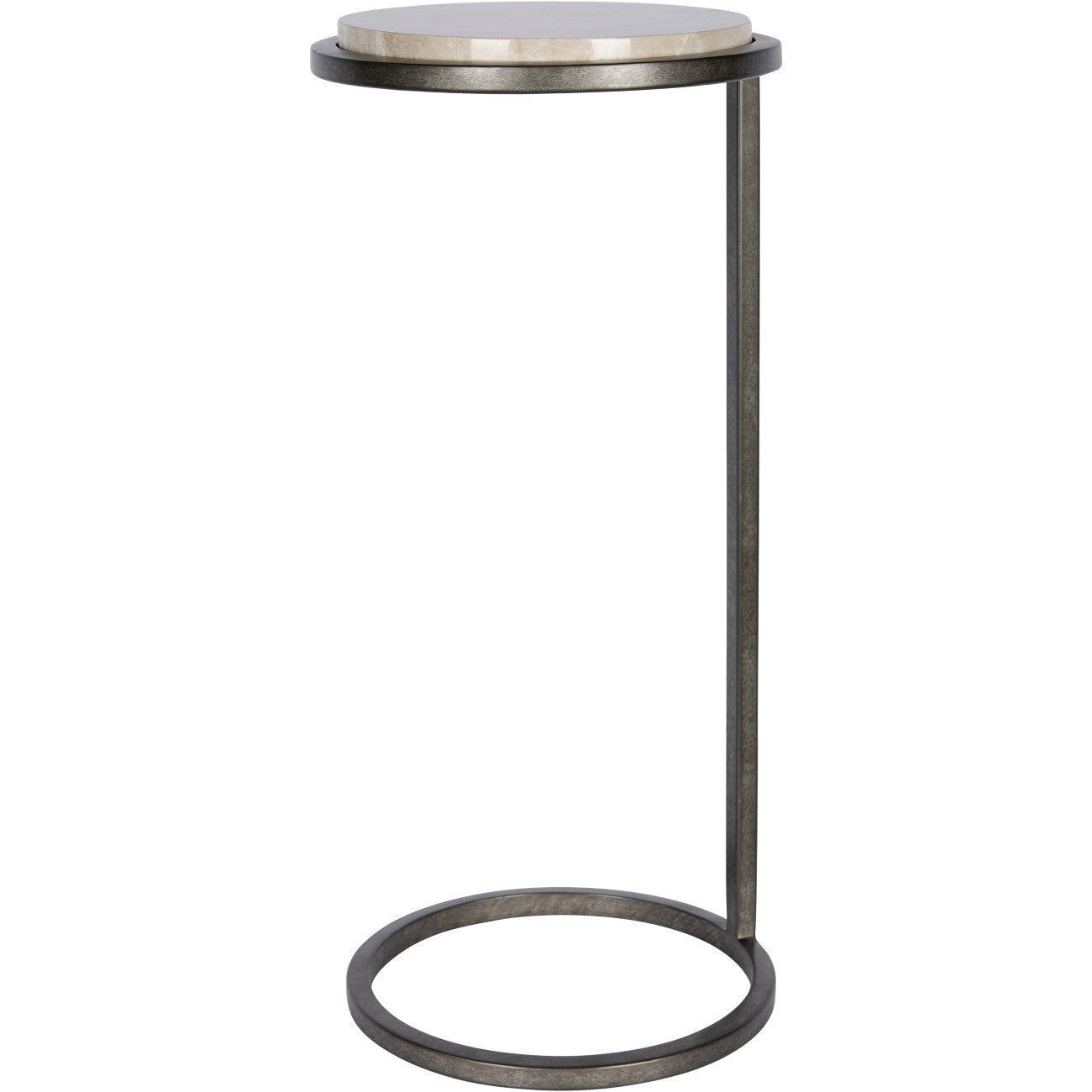 Grey Emperador Marble Accent Sofa Table 59cm