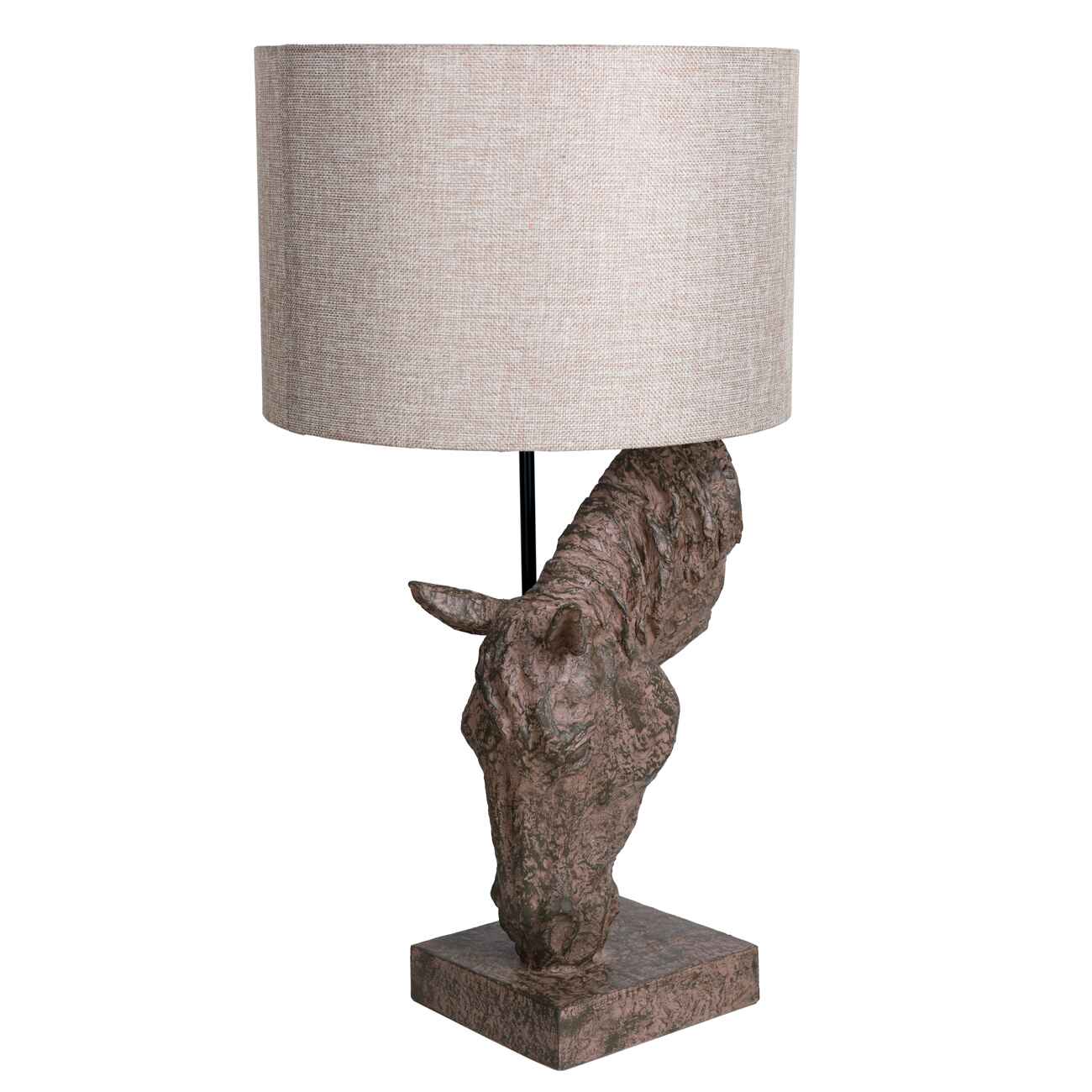Delia Horse Lamp with Shade-E
