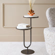 White Marble Accent Side Table 59cm E | Annie Mo's