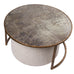 Atlas Effect Coffee Table with Nesting Pouffe 80cm B | Annie Mo's