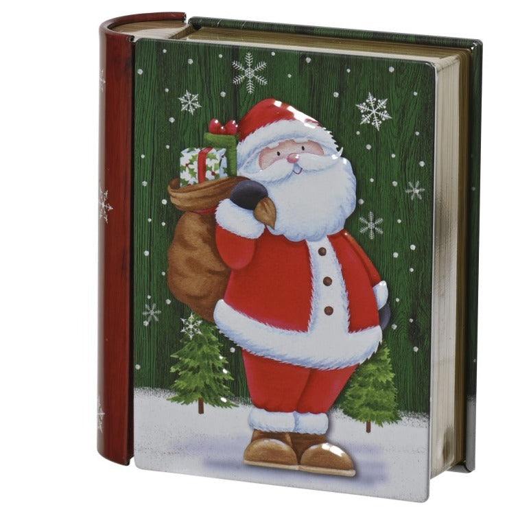 Christmas Themed Tin Storage Books 11.8cm - Design D | Annie Mo's