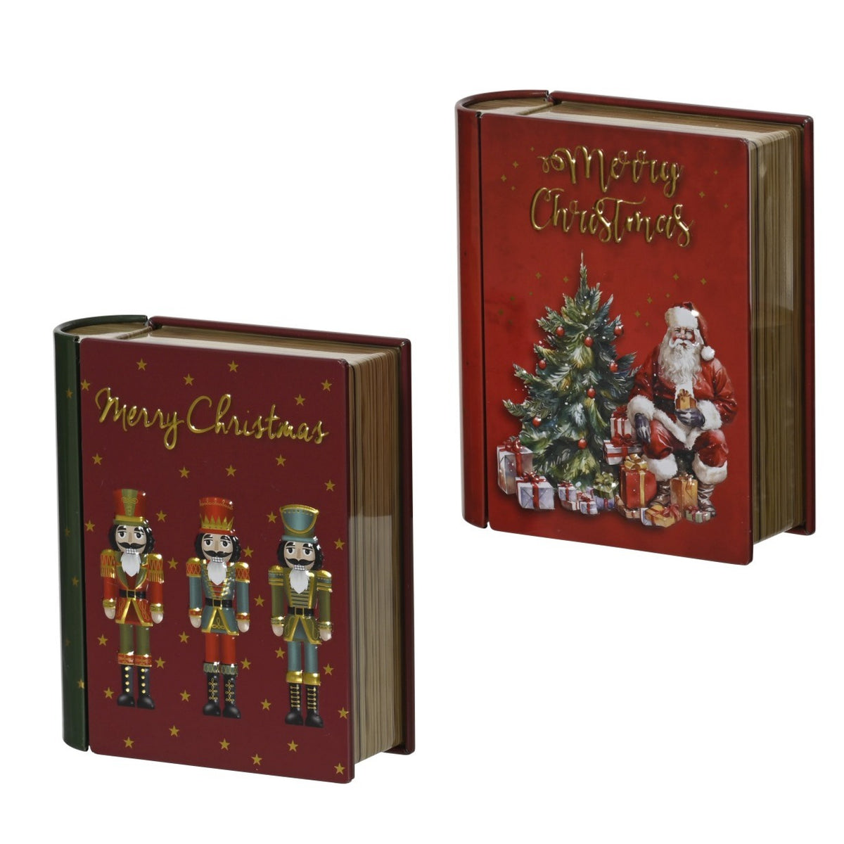 Christmas Themed Tin Storage Books 11.8cm - Design Choice L | Annie Mo's 