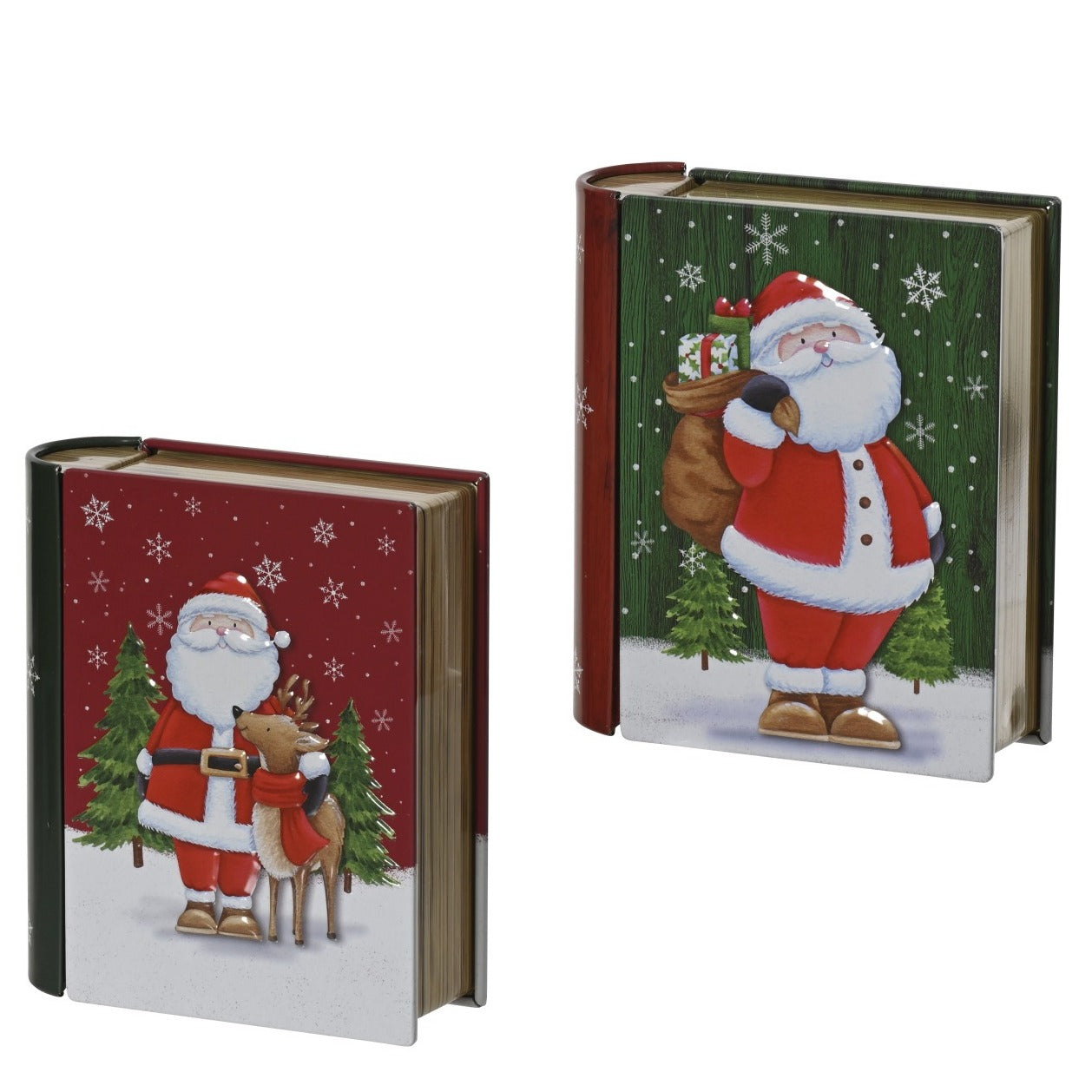 Christmas Themed Tin Storage Books 11.8cm - Design Choice R | Annie Mo's