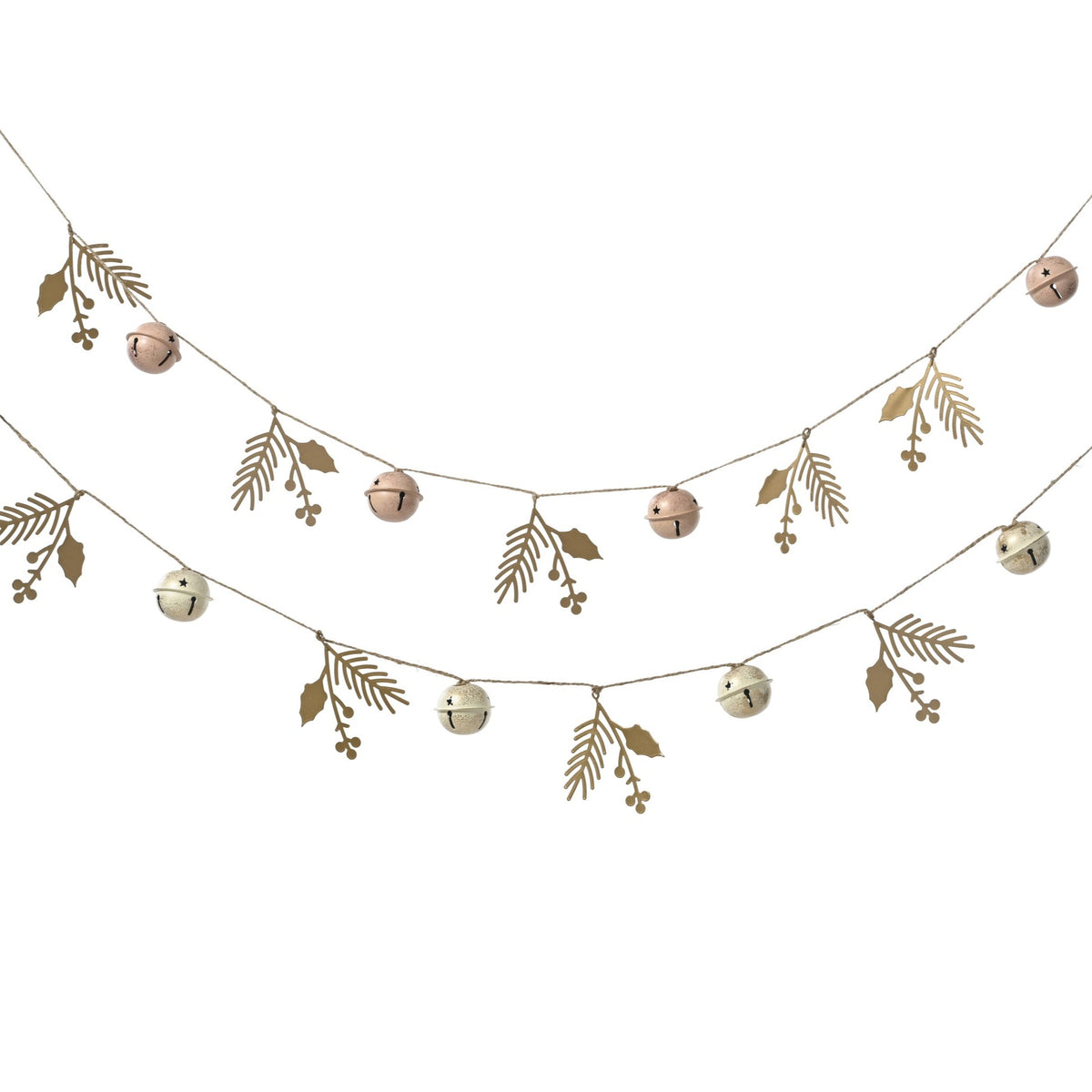 Cream and Gold Iron Bell Garland 120cm | Annie Mo's
