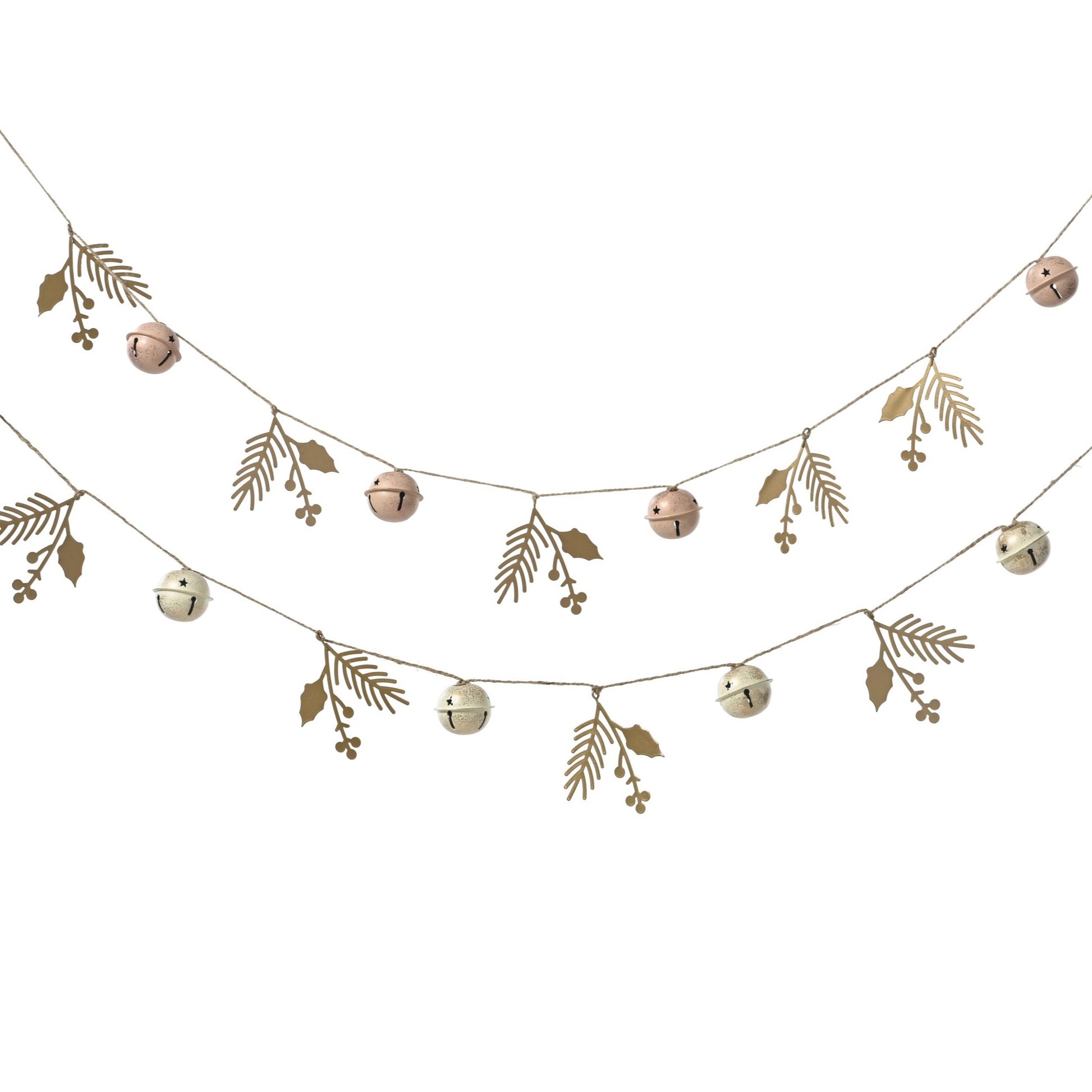 Cream and Gold Iron Bell Garland 120cm | Annie Mo's