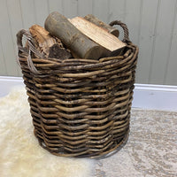 Round Rattan Log Basket with Ear Handles 54cm