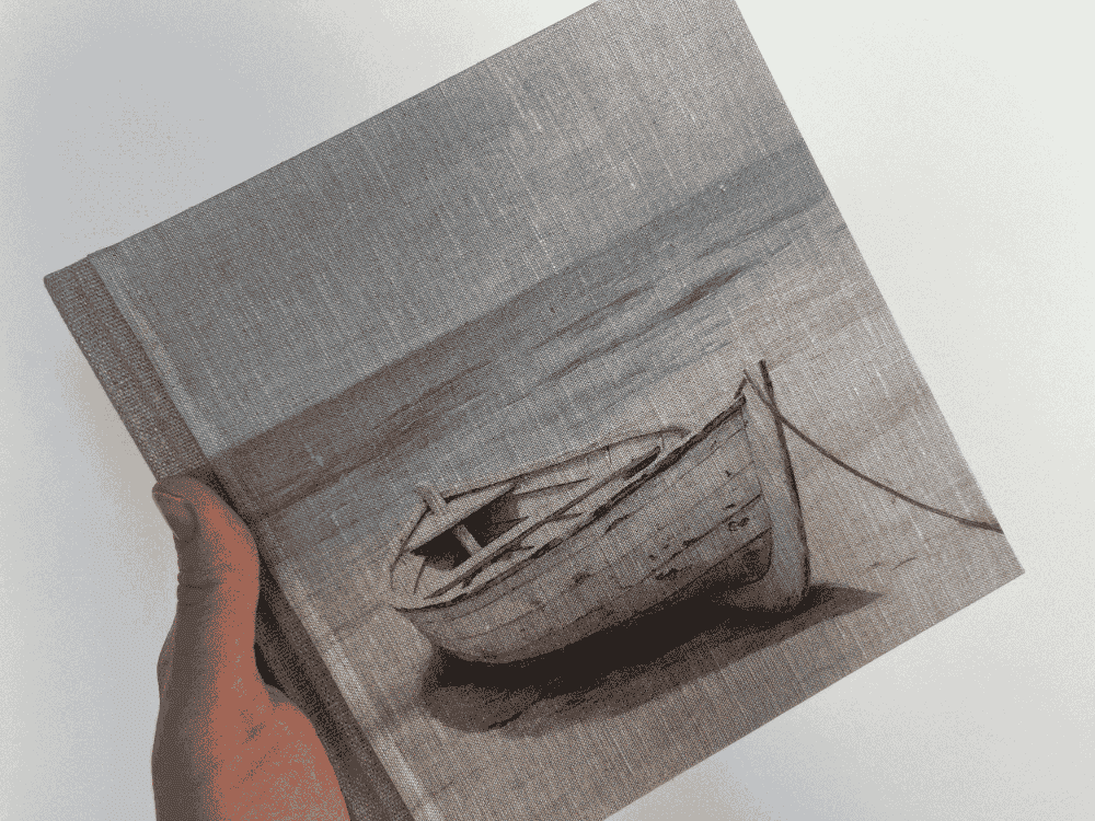 "Wooden Boat" Handmade Linen Hardcover Notebook | Journal-H