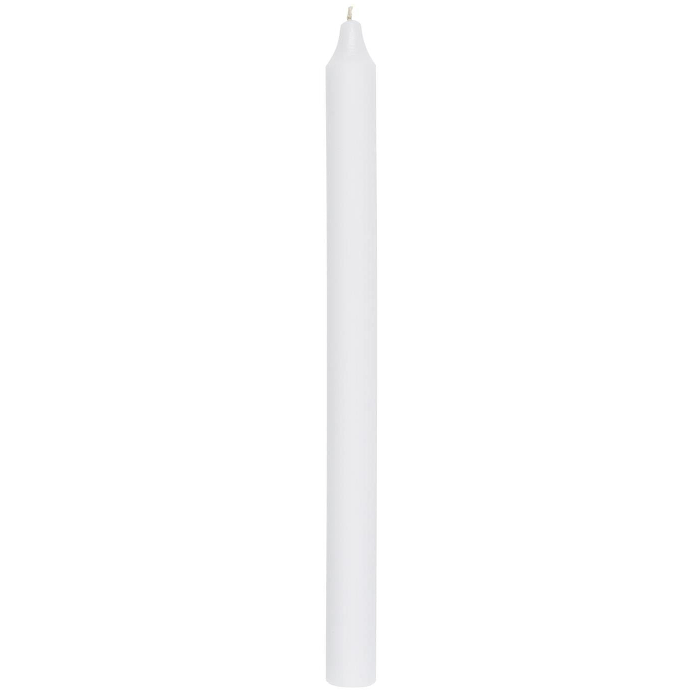 White Tall Rustic Dinner Candle 29cm | Annie Mo's