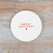Merry Christmas Coaster 10cm