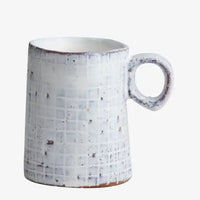 Checked Ice Blue Irregular Mug 10cm | Annie Mo's