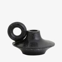 Black Cast Iron Candle Holder | Annie Mo's