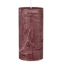 Rustic Red Pillar Candle 14cm x 6.8cm | Annie Mo's
