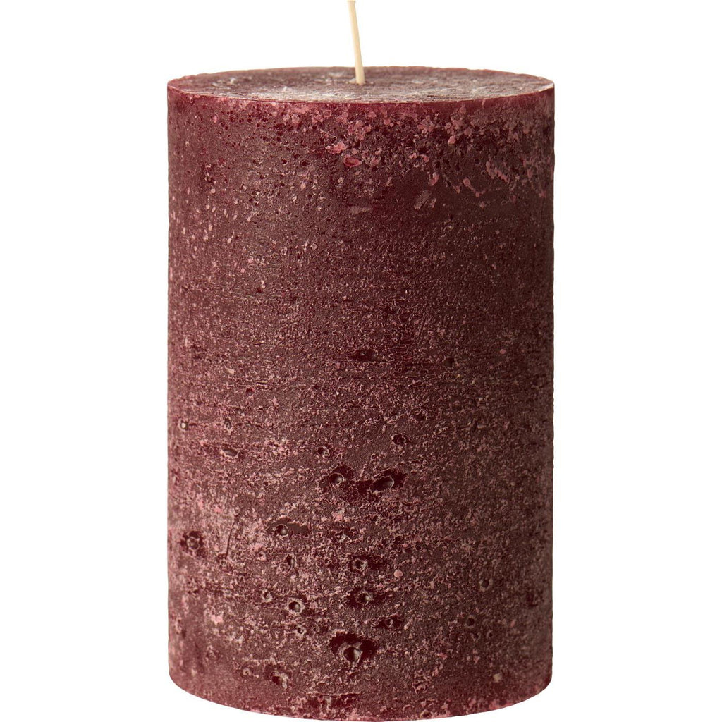 Rustic Red Pillar Candle 15cm | Annie Mo's