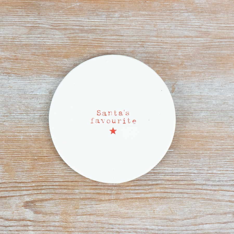 Santa's Favourite Coaster 10cm