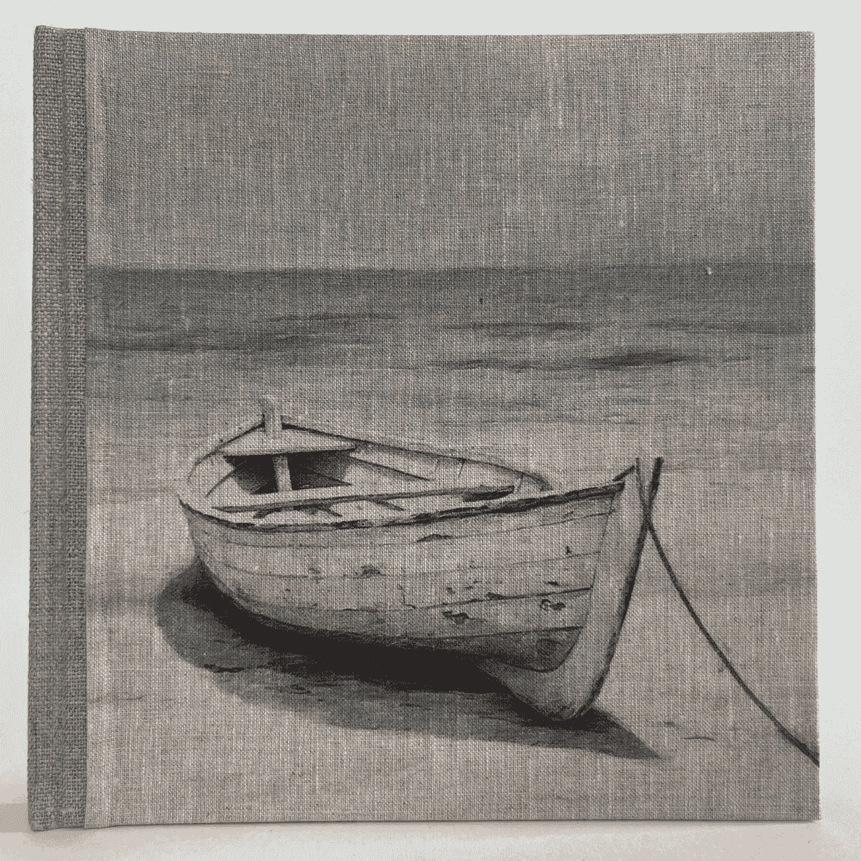 "Wooden Boat" Handmade Linen Hardcover Notebook | Journal