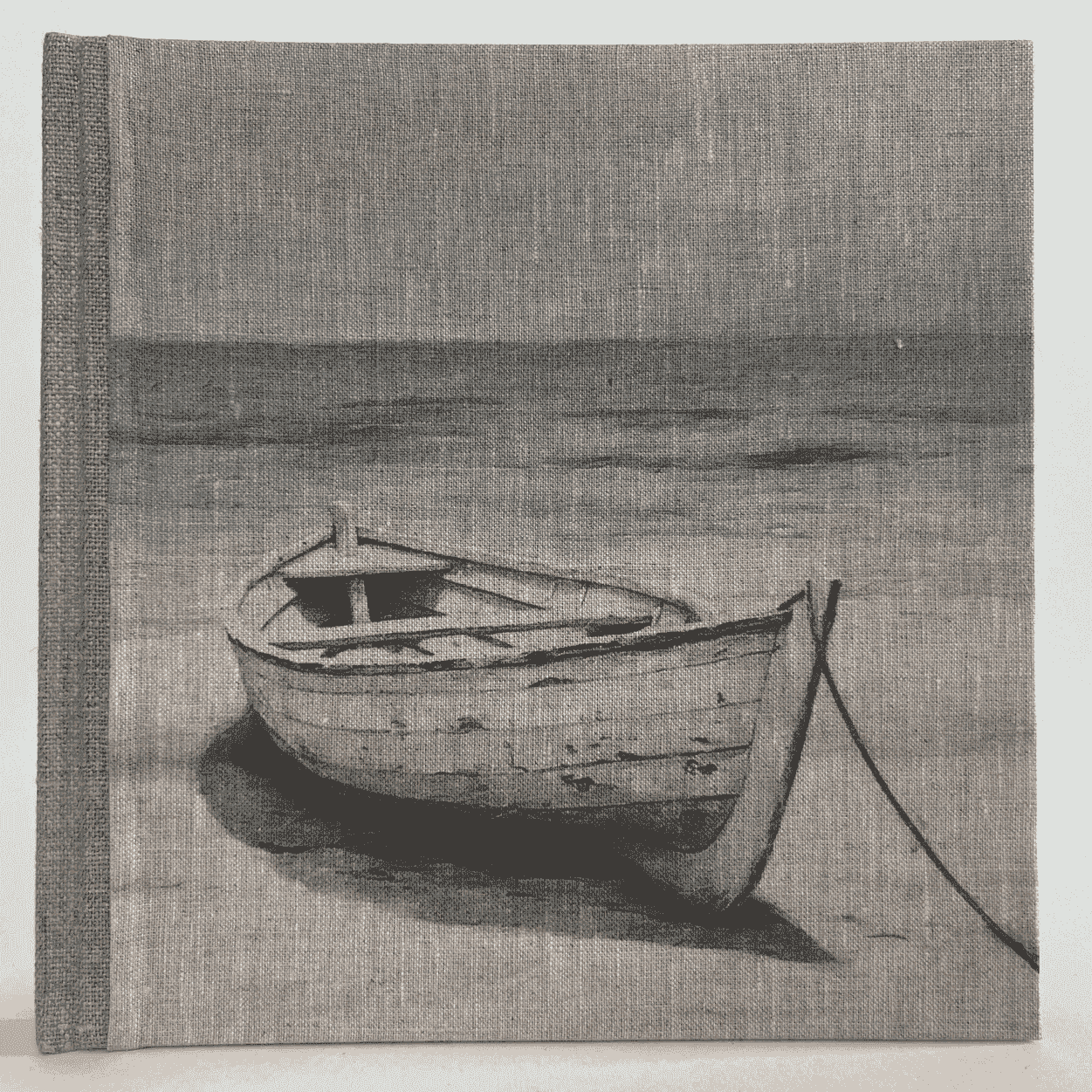 "Wooden Boat" Handmade Linen Hardcover Notebook | Journal