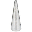 Gold Flowers Engraved Clear Glass Christmas Tree 28cm | Annie Mo's D