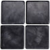 Set of Four Black Marble Square Coasters