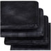 Set of Four Black Marble Square Coasters