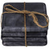 Set of Four Black Marble Square Coasters | Annie Mo's