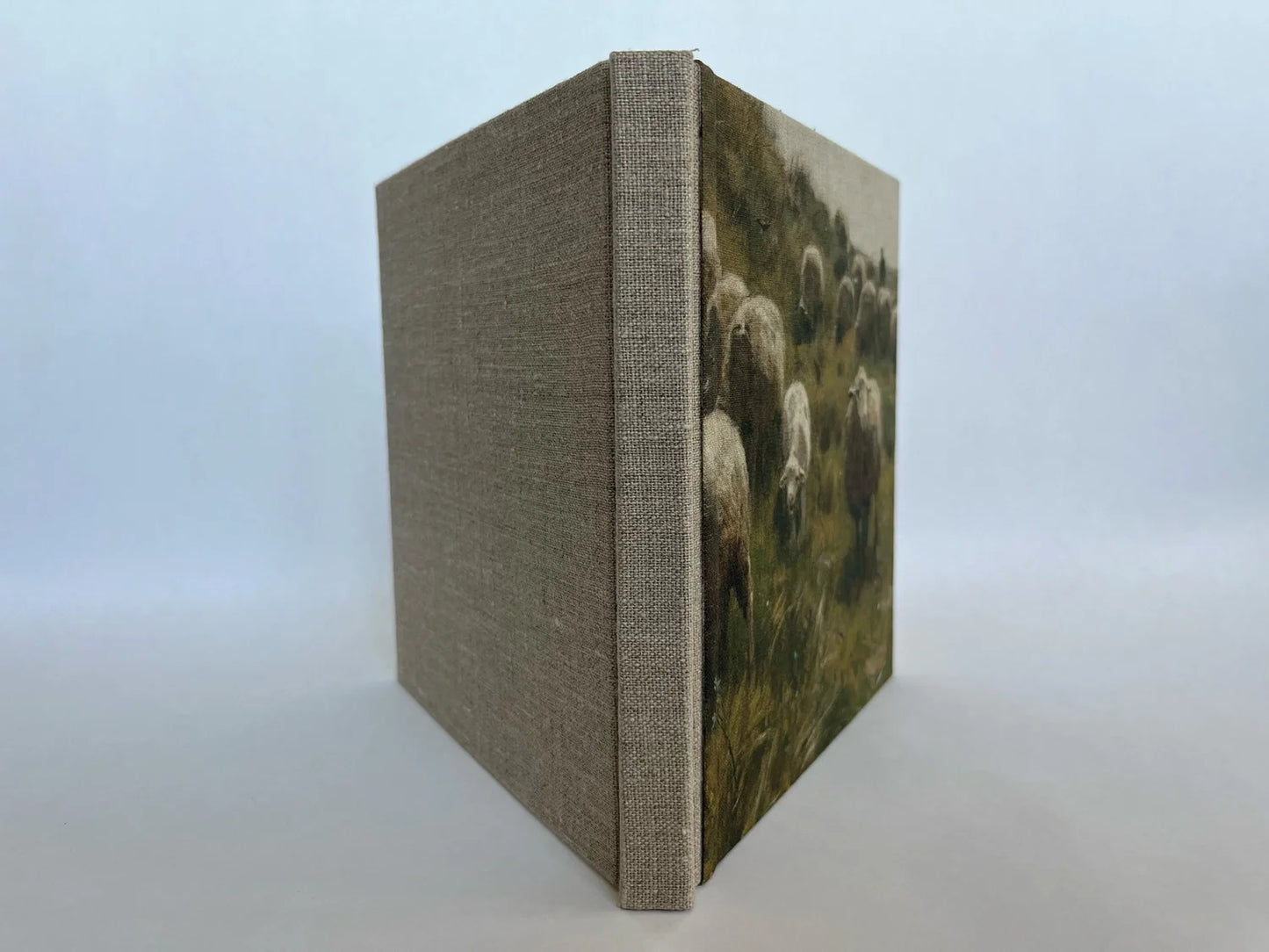 "Pastoral Sheep" Handmade Linen Hardcover Notebook | Journal
