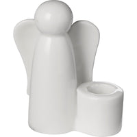White Ceramic Angel Candle Holder for Taper Candles 7cm | Annie Mo's