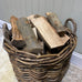 Round Rattan Log Basket with Ear Handles 54cm E