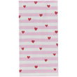 Red Hearts, Light Pink Stripes - 16 Pieces per Pack