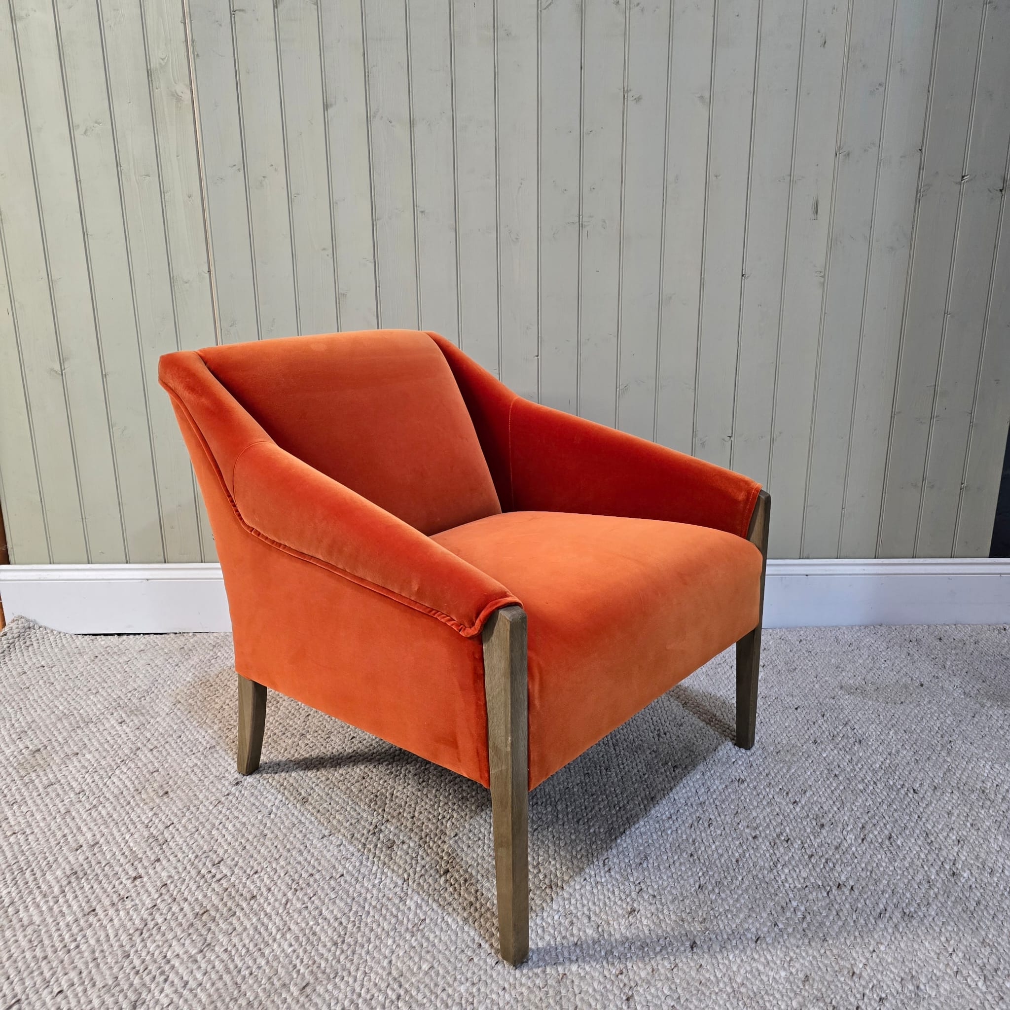 Tangerine Velvet Occasional Chair - CLEARANCE