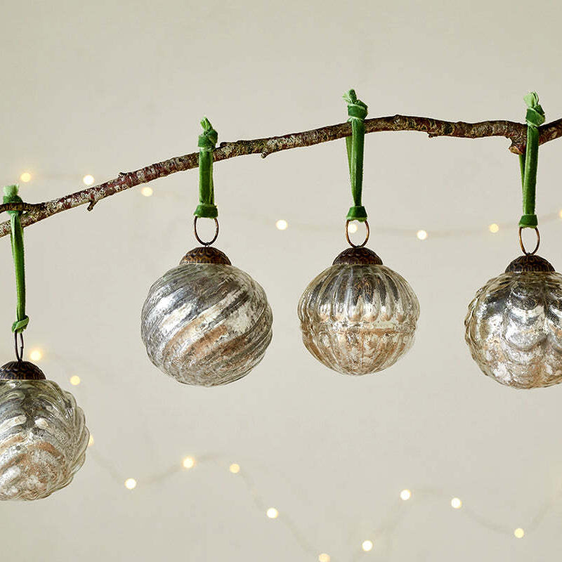 Adoya Baubles - Aged Nickel (Set of Four) 8cm | Annie Mo's