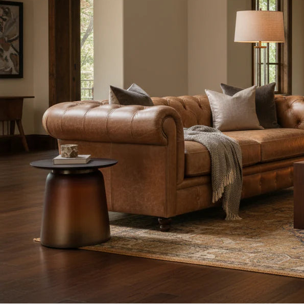 Thorpe Lamp Table (Brown) Size 44cm