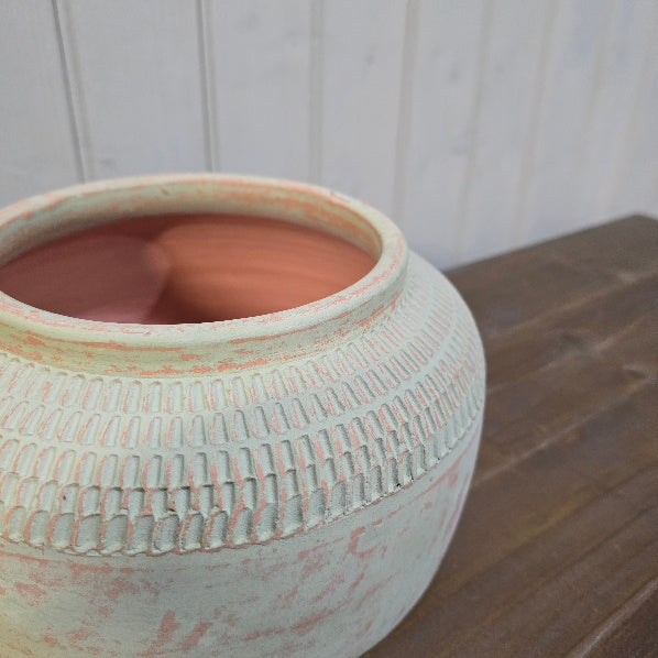 Oulu Terracotta Bowl - Green 23.5cm C | Annie Mo's
