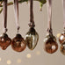 Adisa Bauble Jar - Antique Gold and Rust - Set of 16