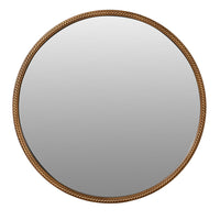 Large Golden Rope Effect Round Mirror 120cm | Annie Mo's