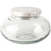 Glass Jar with Marble Lid 17cm