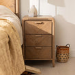 Atauro Three Drawer Bedside - Size Choice a