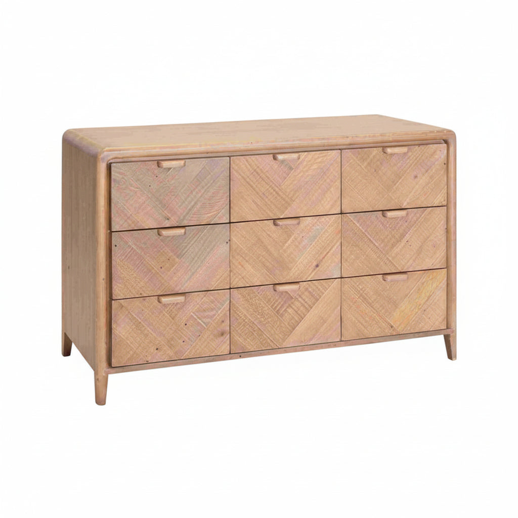 Atauro Nine Drawer Chest of Drawers 140cm Wide c