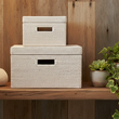 Artisan Weave Rattan Square Box - Size Choice