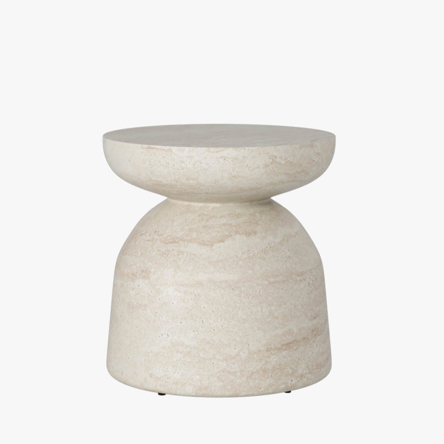 Abigail Ahern Diablo Side Table (Light Travertine) 44cm High